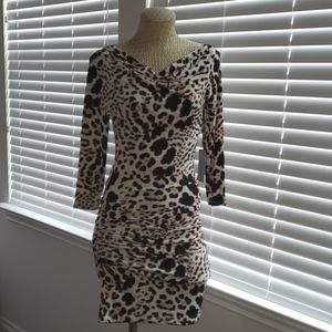 Small Jennifer Lopez pink leopard dress NWT